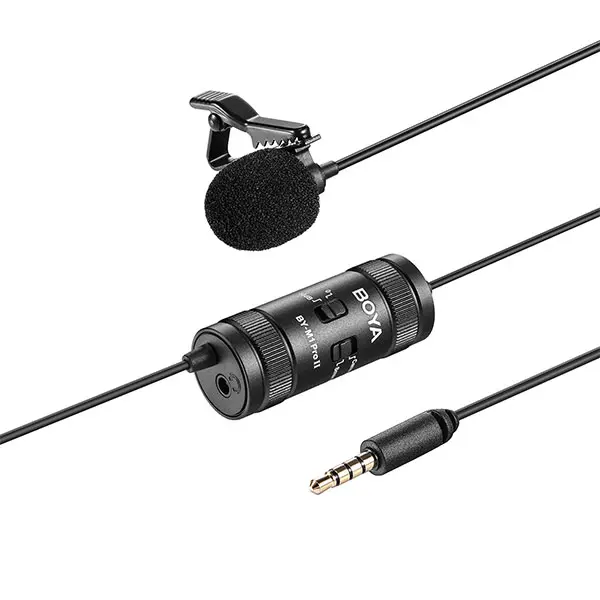 BOYA BY-M1 Pro II Universal Lavalier Microphone ( no need batteries )