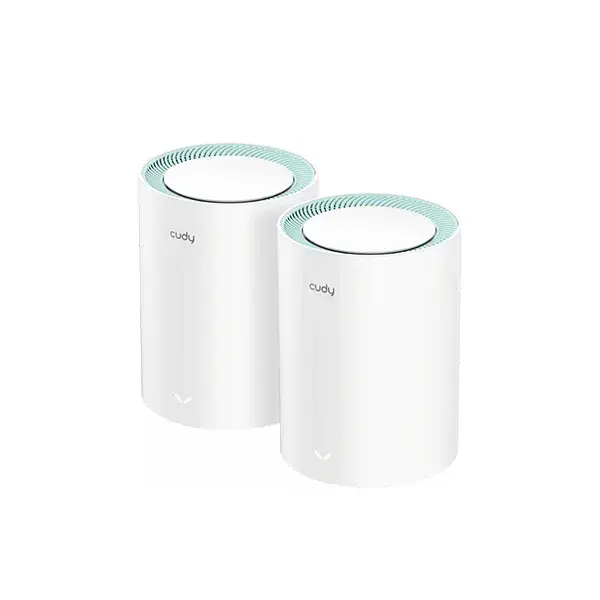 CUDY M1500(2-Pack) - Dual Band AX15000 Gigabit Whole Home Mesh Wi-Fi6 System | (Speed: 1201Mbps at 5GHz + 300Mbps at 2.4GHz) | Wi-Fi Range: up to 3,200 square feet (2 Pack) | 2x Internal Omni-Directional Antennas | 1x Gigabit WAN Port | 2 × Gigabit…