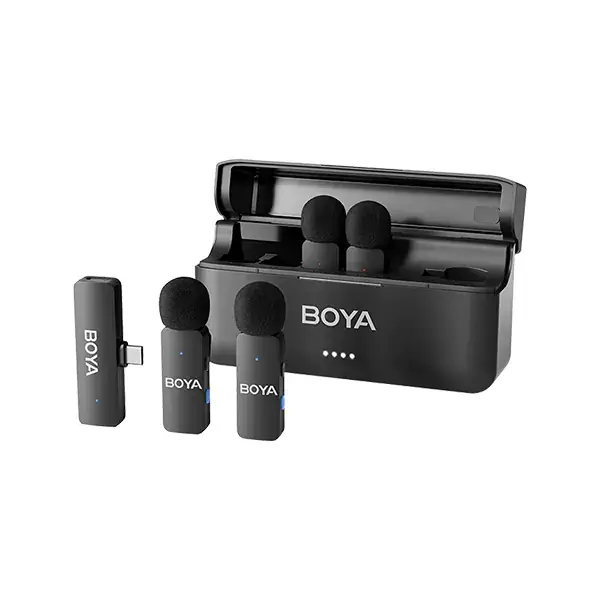 BOYA BY-V4U 4-Channel Mini Wireless Microphone with Noise Cancellation