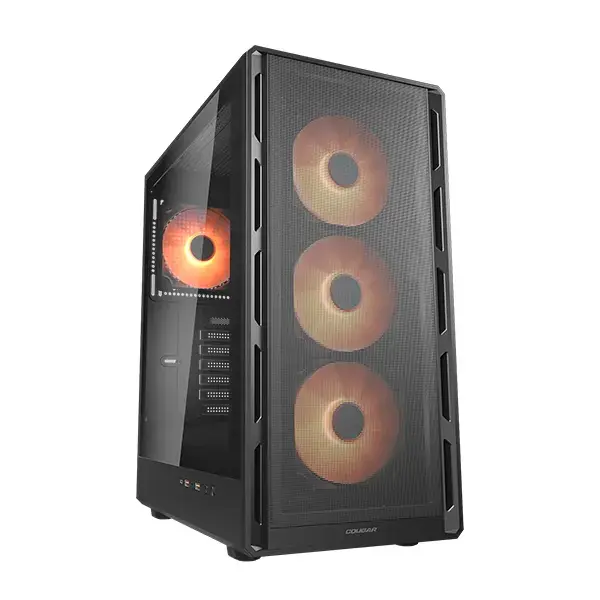 COUGAR AIRFACE PURE PRO (BLACK) CASE (TYPE-C, ATX, 3X120 ARGB FANS, 1X120MM ARGB FAN) #CGR-2GA5B-P