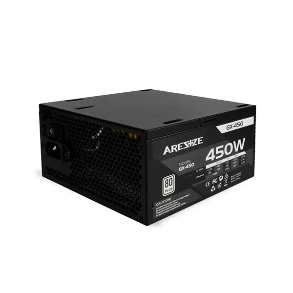 ARESZE GX-450 , 450 Watt 80Plus standard Power Supply with 2 years warranty